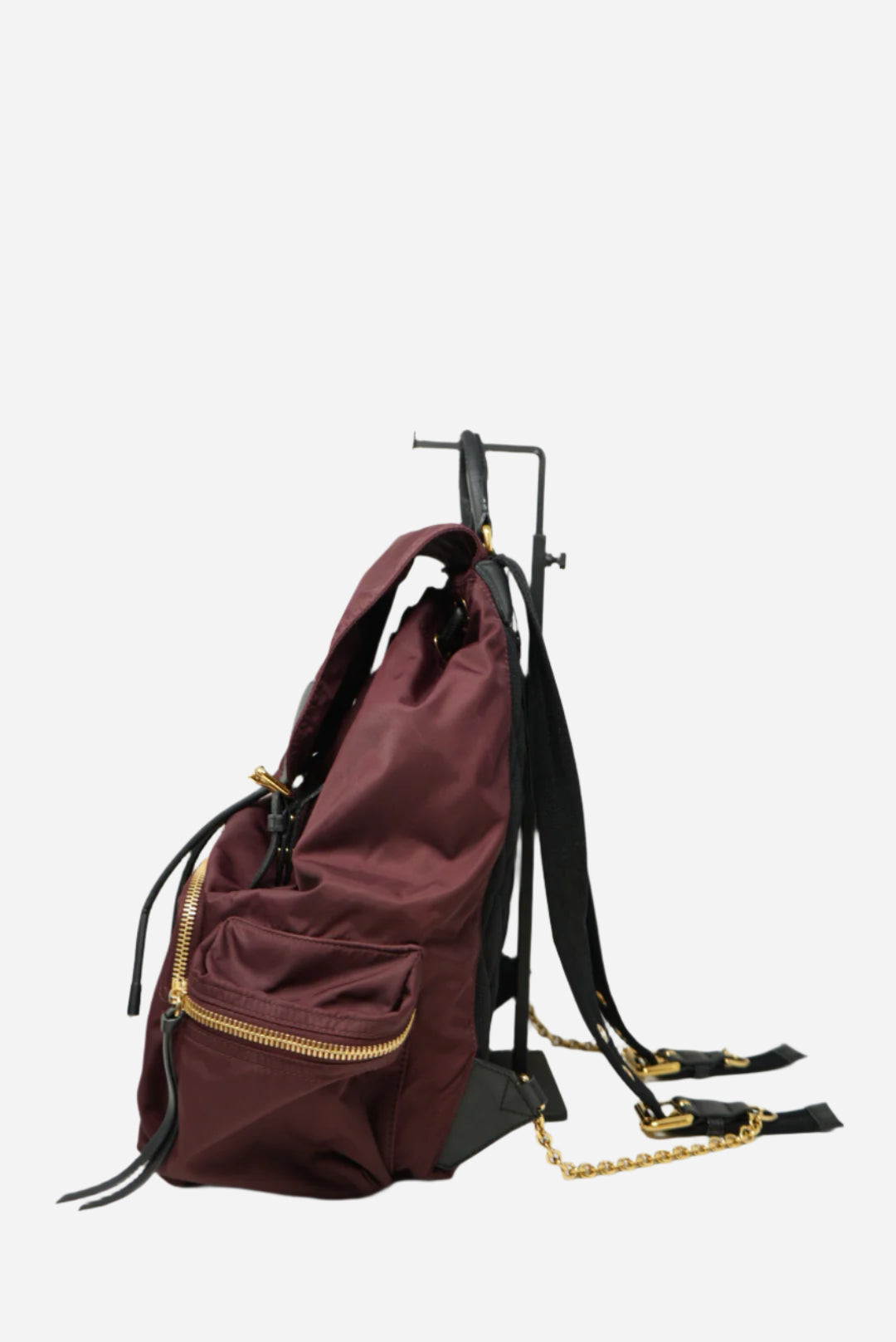 Burberry Burgundy Nylon Backpack