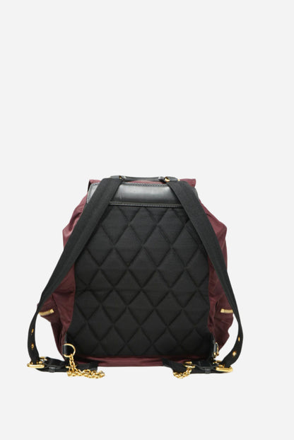 Burberry Burgundy Nylon Backpack