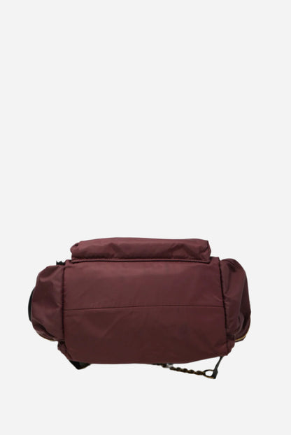 Burberry Burgundy Nylon Backpack