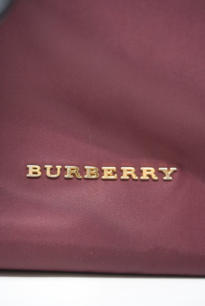 Burberry Burgundy Nylon Backpack