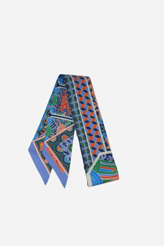Hermes Multicolor 100% Silk Twilly