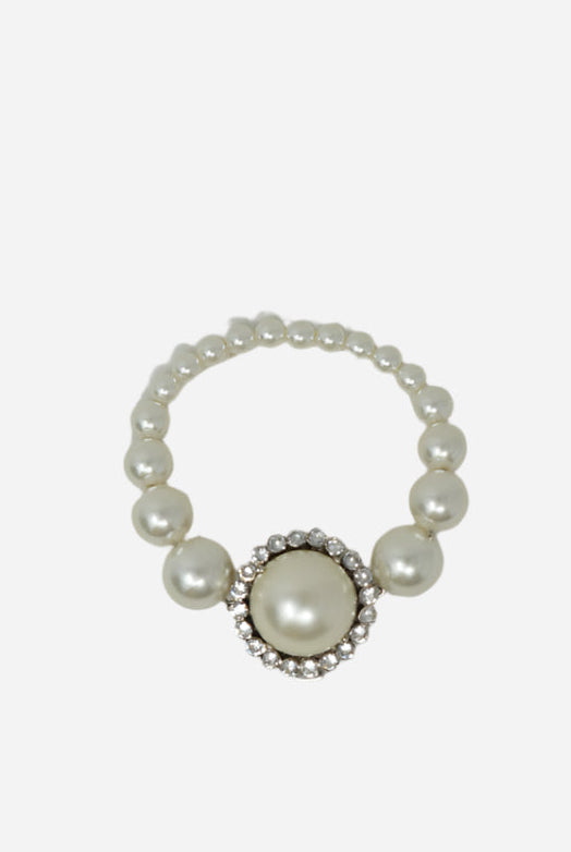 Miu Miu Pearl Rhinestone Bracelet