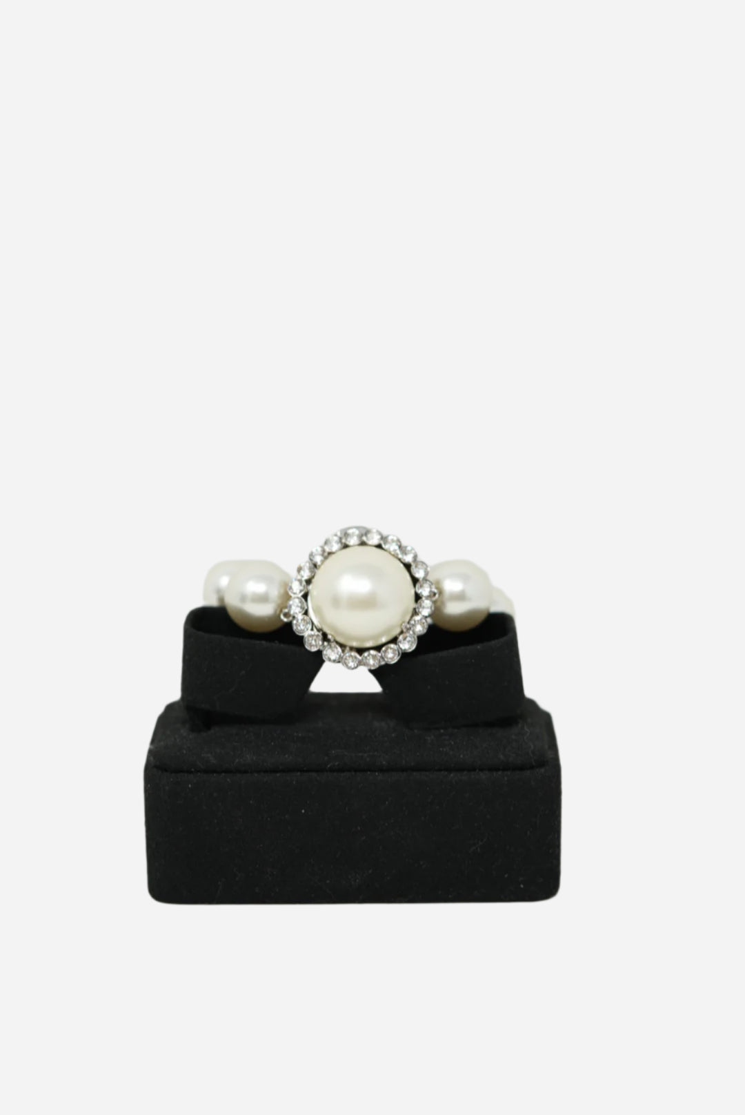 Miu Miu Faux Pearl Rhinestone Bracelet