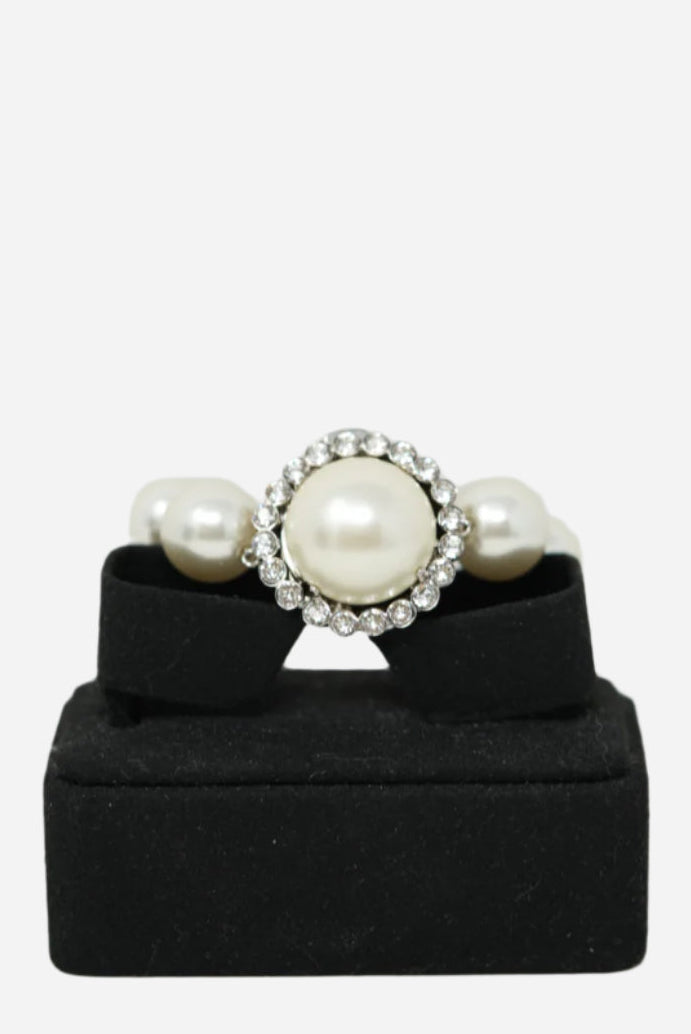 Miu Miu Pearl Rhinestone Bracelet