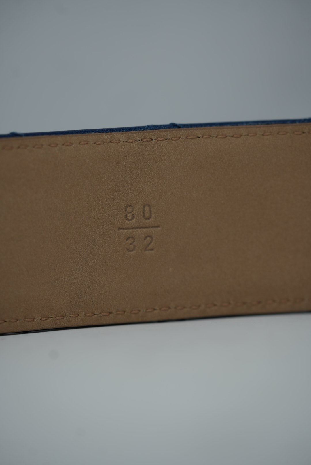 Pre-Owned Chanel Blue Leather CC Buckle Belt