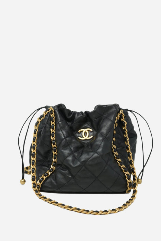 Pre-Owned Chanel 2022-2023 Calfskin Quilted Shoulder Bag