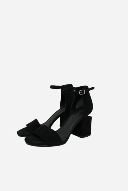 Alexander Wang Black Suede Sandals .