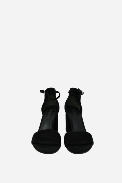 Alexander Wang Black Suede Sandals .
