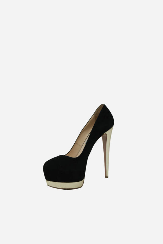 Prada Black Suede High Heels