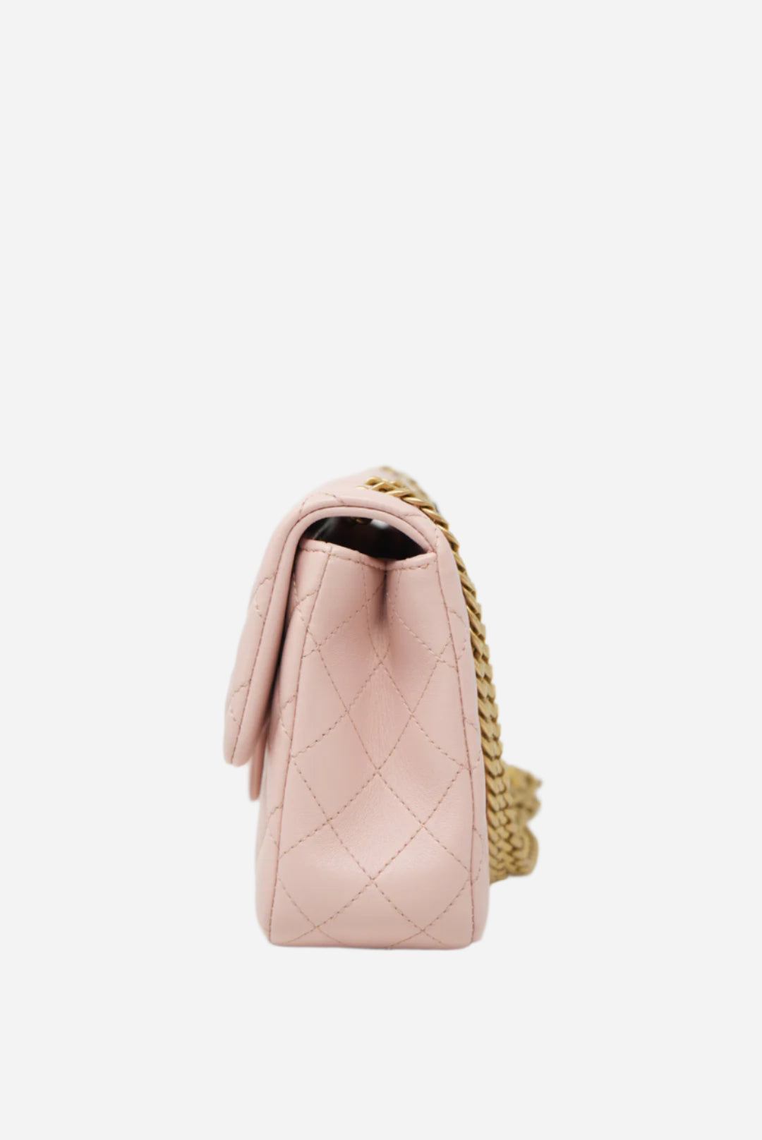 Pre-owned Chanel 2023 Lambskin Pink Sweet Camellia Chain Flap Bag