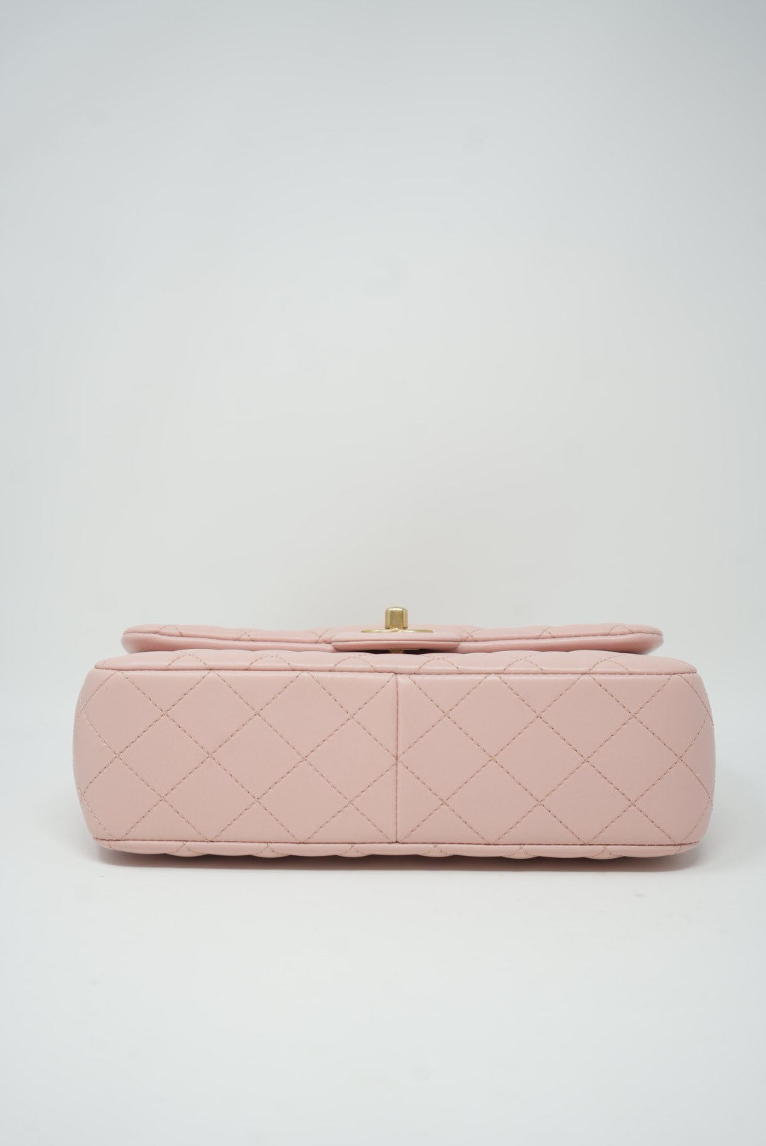 Pre-owned Chanel 2023 Lambskin Pink Sweet Camellia Chain Flap Bag