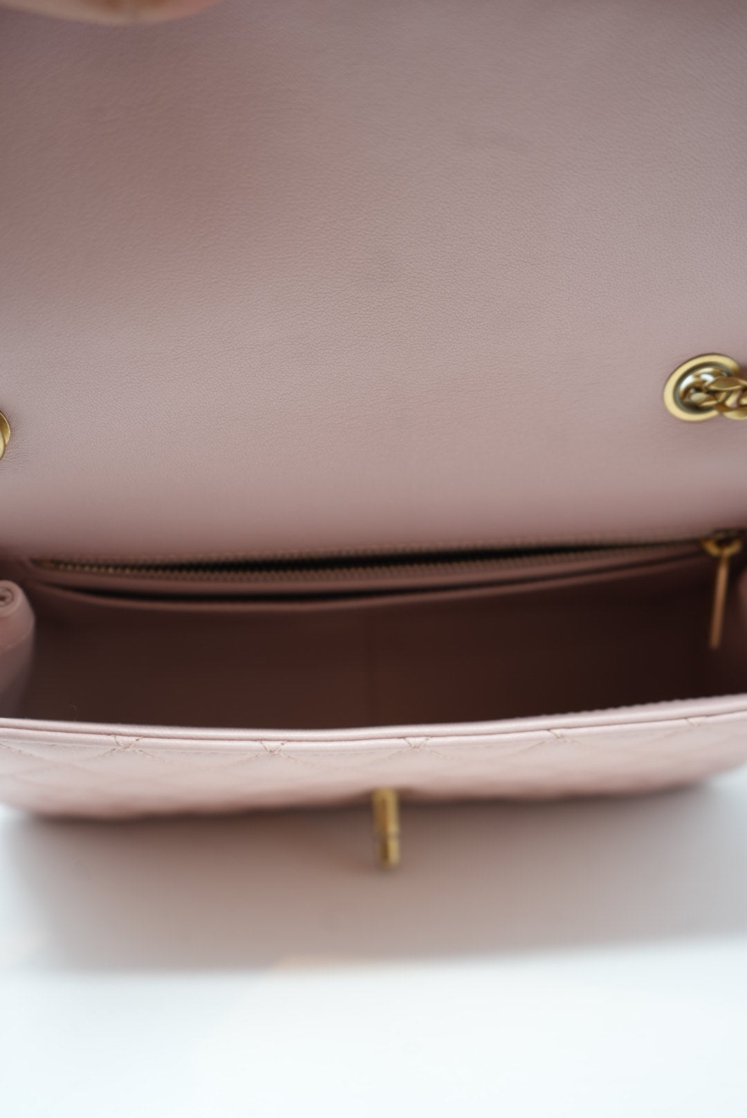 Pre-owned Chanel 2023 Lambskin Pink Sweet Camellia Chain Flap Bag