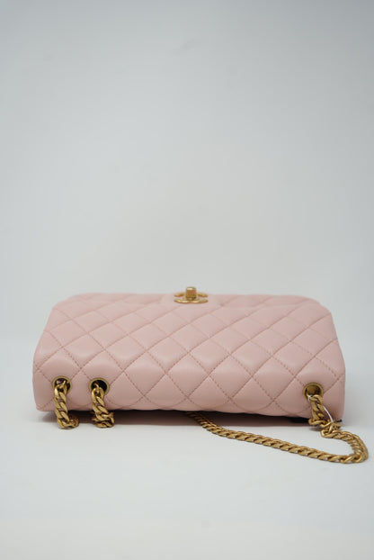 Pre-owned Chanel sweet camellia chain flap bag 2023