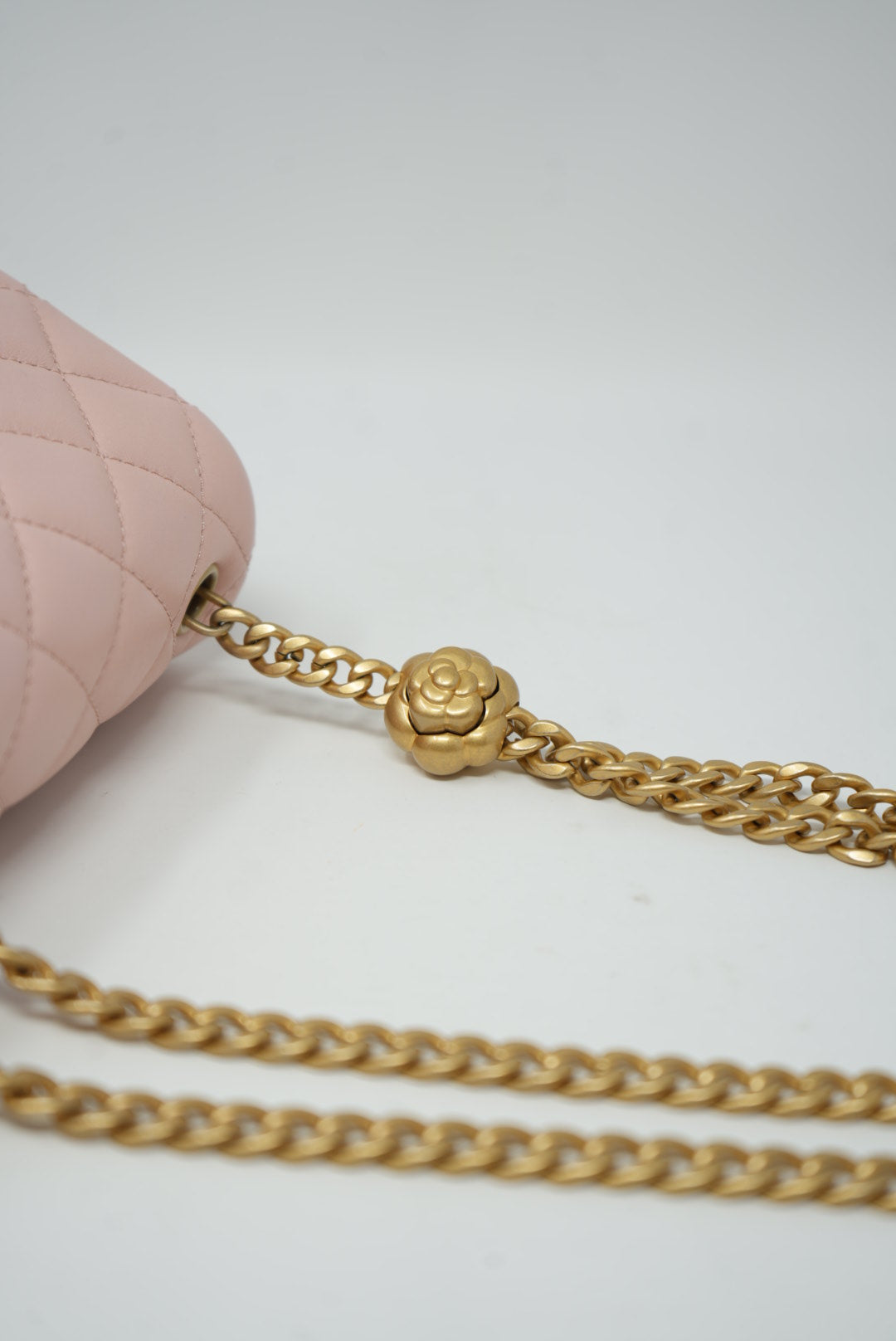 Pre-Owned CHANEL Camellia Mini Square Flap 2022