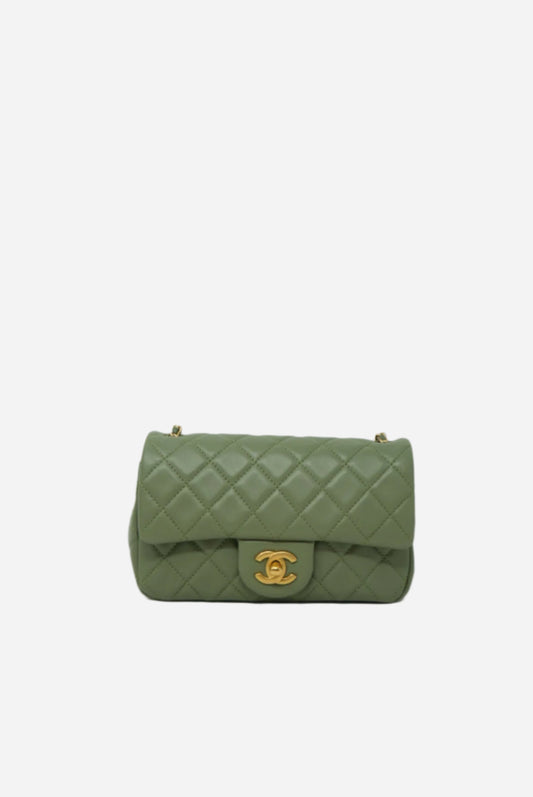 Pre-Owned CHANEL Pearl Crush Mini Rectangular Flap