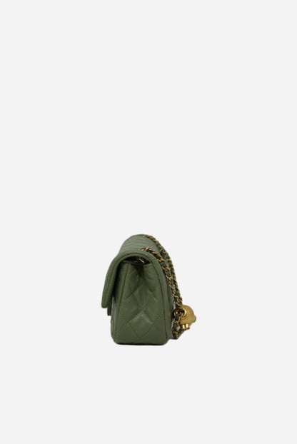 Pre-Owned CHANEL Pearl Crush Mini Rectangular Flap