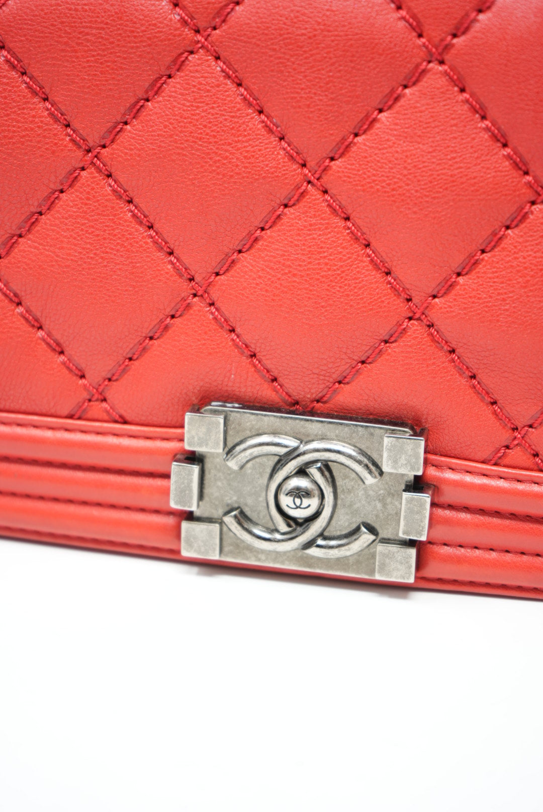 Pre-Owned Chanel Quilted Wild Stitch Boy Bag Medium 2013-2014