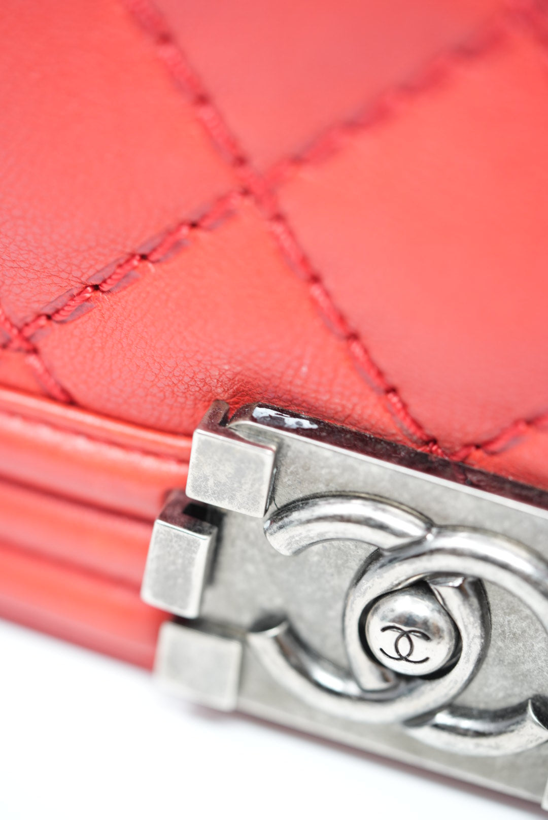 Pre-Owned Chanel Quilted Wild Stitch Boy Bag Medium 2013-2014