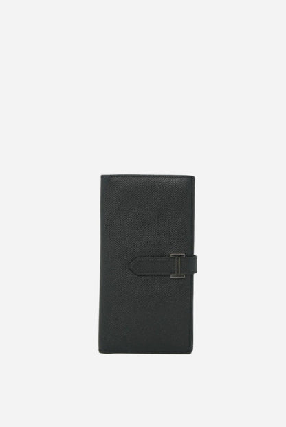 Hermes 2016 Bearn Long Wallet Black