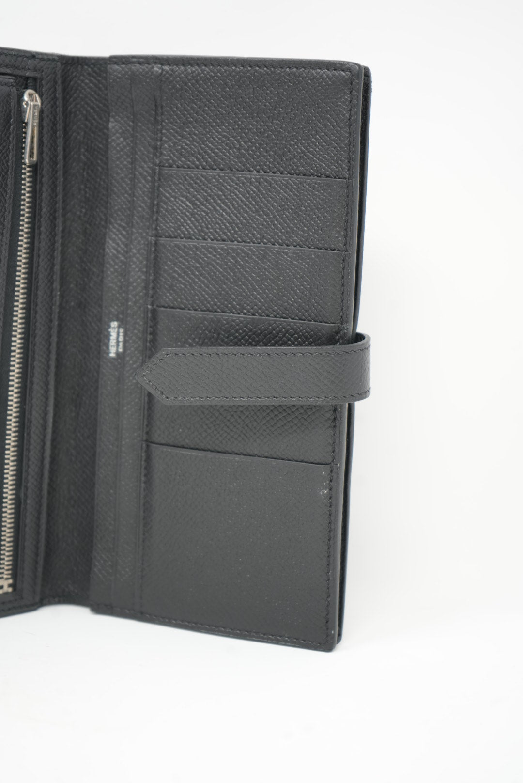 Hermes 2016 Bearn Long Wallet Black