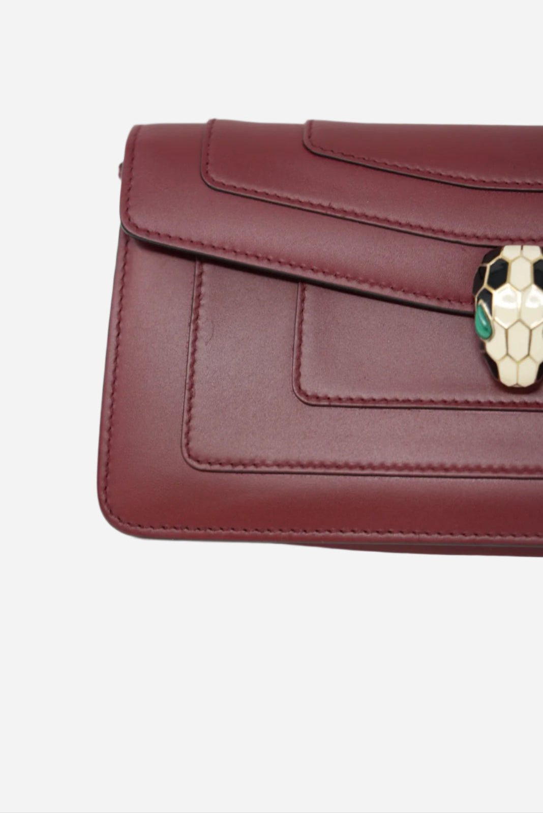 Bvlgari Calfskin Serpenti Forever Wallet On Chain