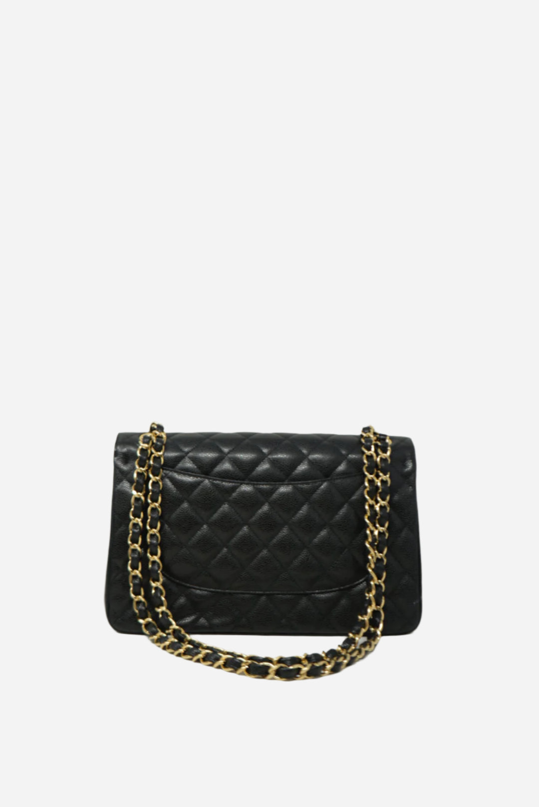 Pre-Owned Chanel 2011-2012 Classic Double Flap Large Black Caviar