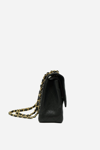 Pre-Owned Chanel 2011-2012 Classic Double Flap Large Black Caviar