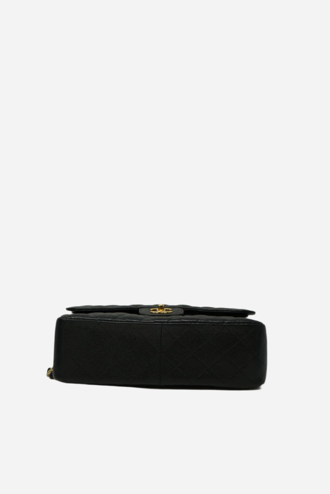 Pre-Owned Chanel 2011-2012 Classic Double Flap Large Black Caviar