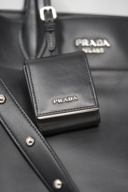 Prada Calfskin Tote Bag With Strap
