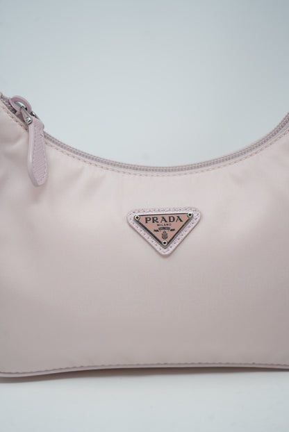 Prada Re-nylon hobo bag Light Pink