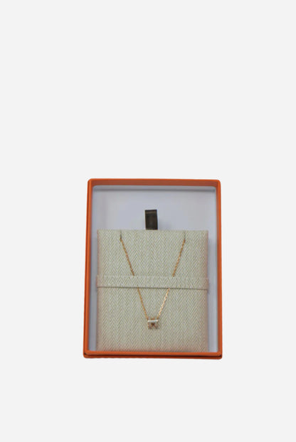 Hermes Mini Pop H pendant Marron Glacé
