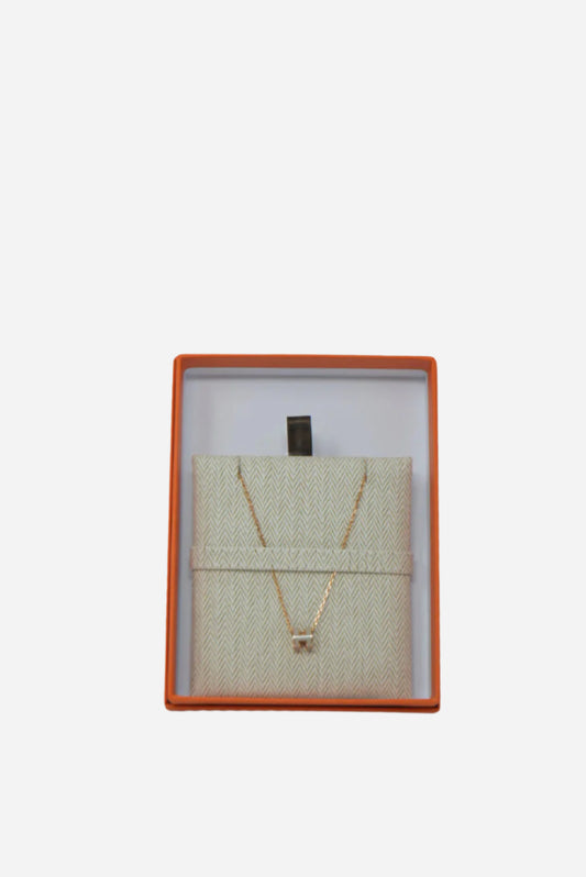 Hermes Mini Pop H pendant Marron Glacé