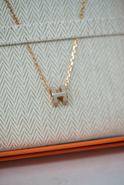 Hermes Mini Pop H pendant Marron Glacé