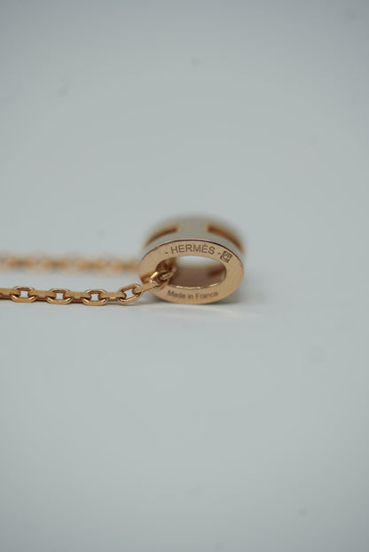 Hermes Mini Pop H pendant Marron Glacé