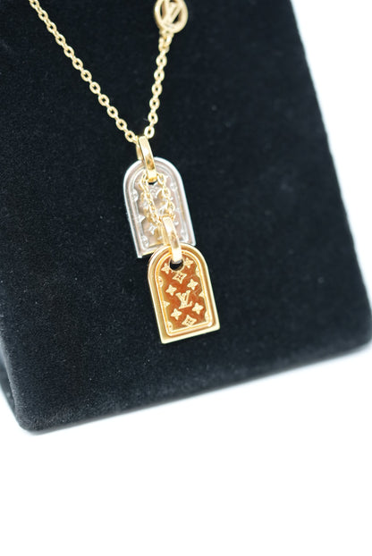 Louis Vuitton Nanogram Name Tag Necklace