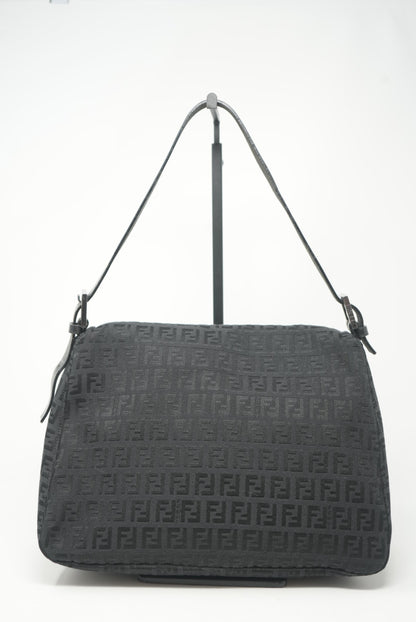 FENDI 90s Zucca Baguette Large Black