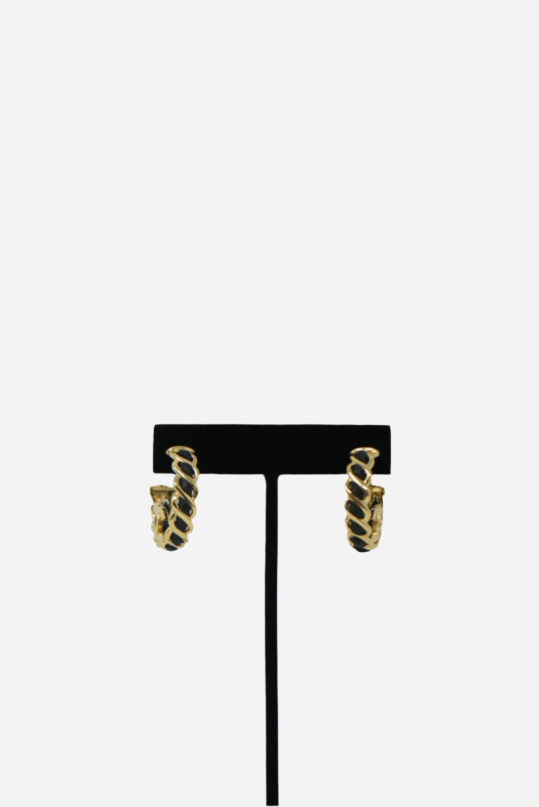 Pre-owned Chanel CC Chain Hoop Earring