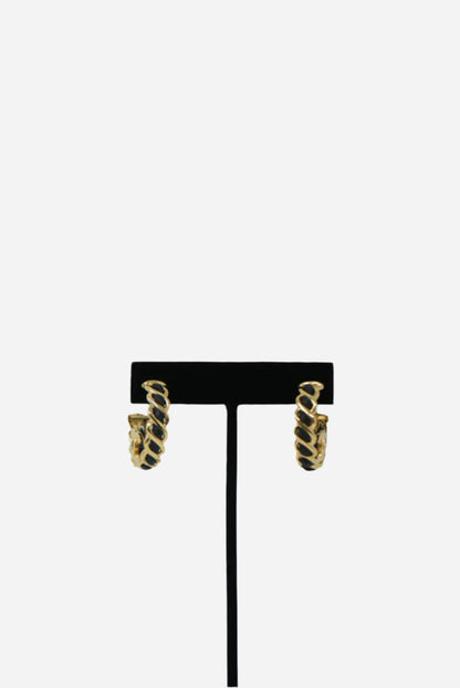 Pre-owned Chanel CC Chain Hoop Earring
