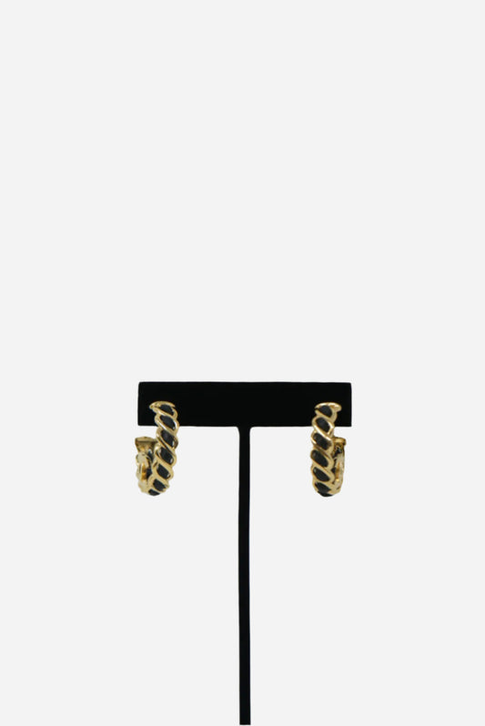 Pre-owned Chanel CC Chain Hoop Earring