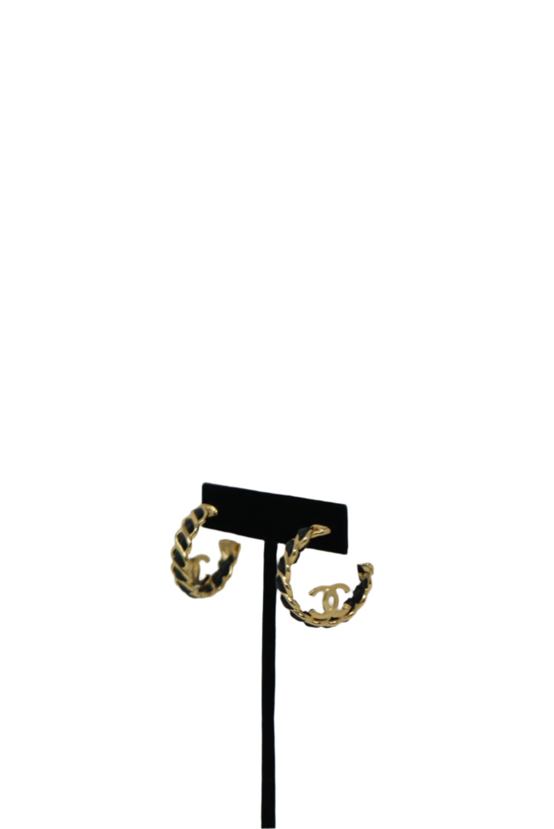 Pre-owned Chanel CC Chain Hoop Earring