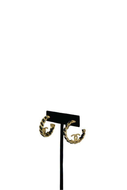 Pre-owned Chanel CC Chain Hoop Earring