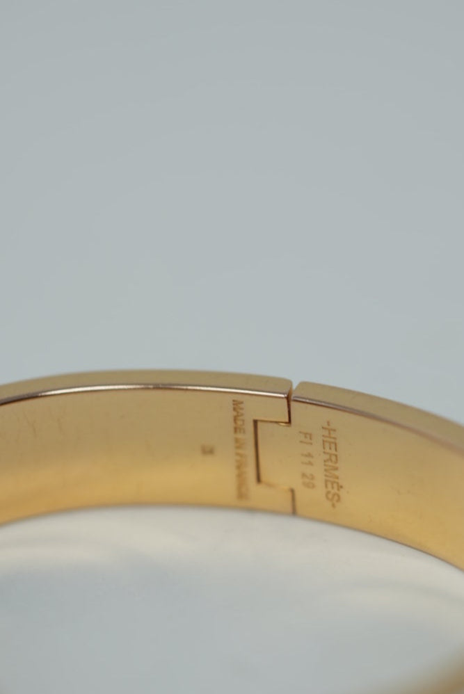 Hermes White Clic H Bracelet