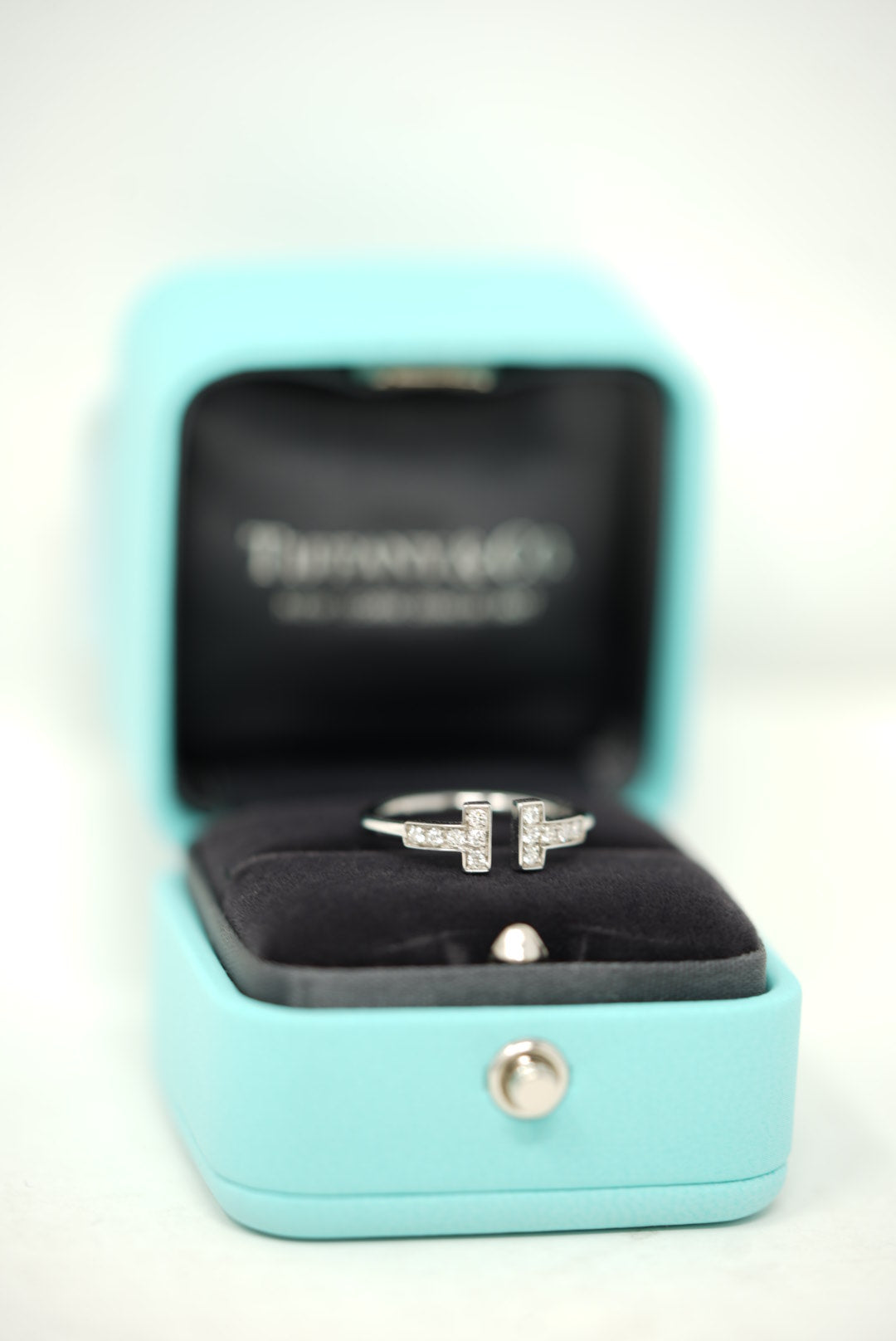 Tiffany T Diamond Wire Ring #5 White Gold