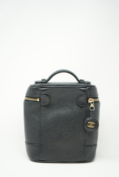 Pre-Owned CHANEL 2002-2003 Vanity HandBag Caviar