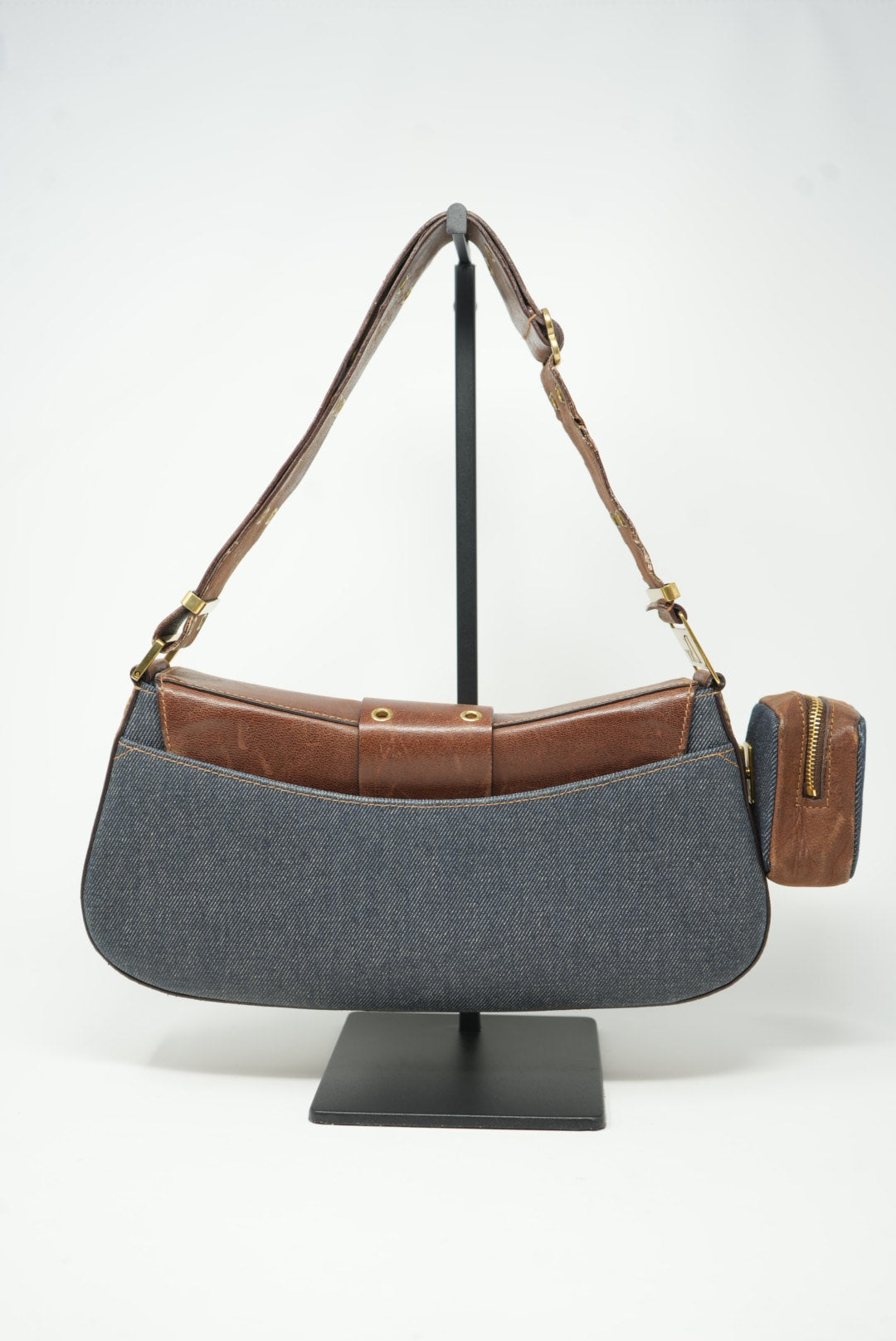 Dior 2002 Denim Punk Shoulder Bag