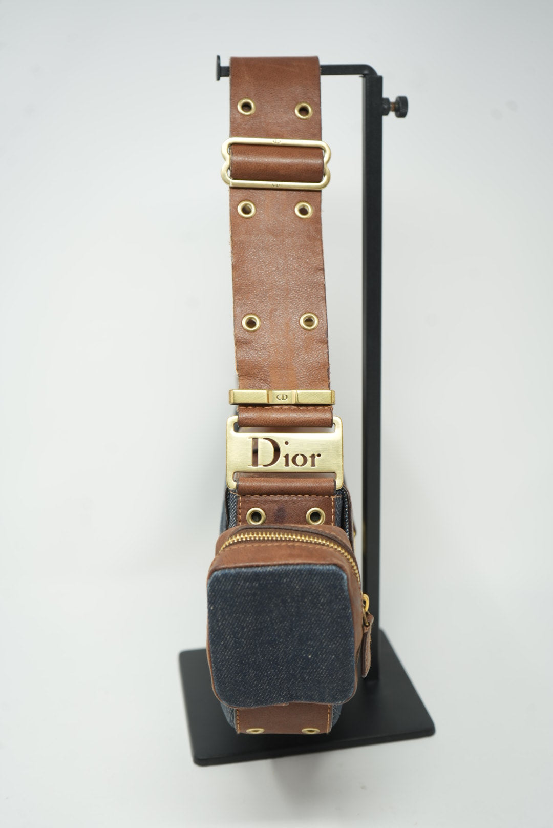 Dior 2002 Denim Punk Shoulder Bag