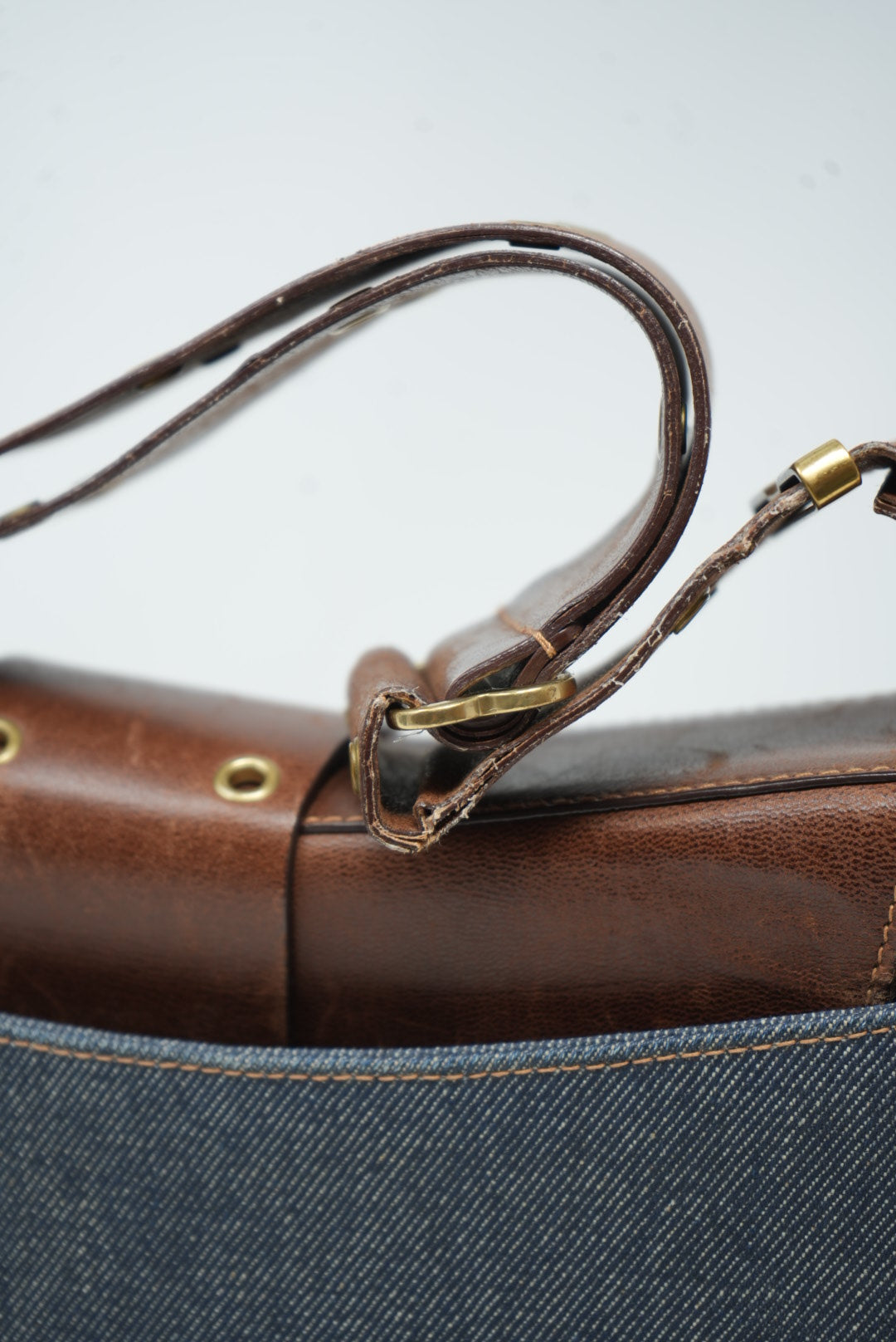 Dior 2002 Denim Punk Shoulder Bag