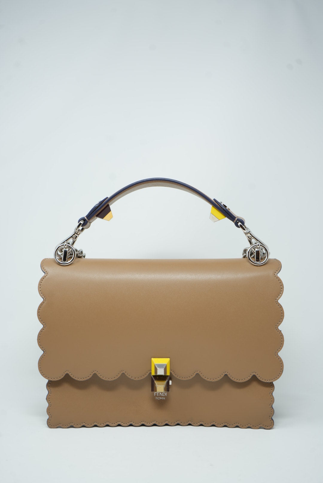 FENDI Kan I Shoulder Bag Beige