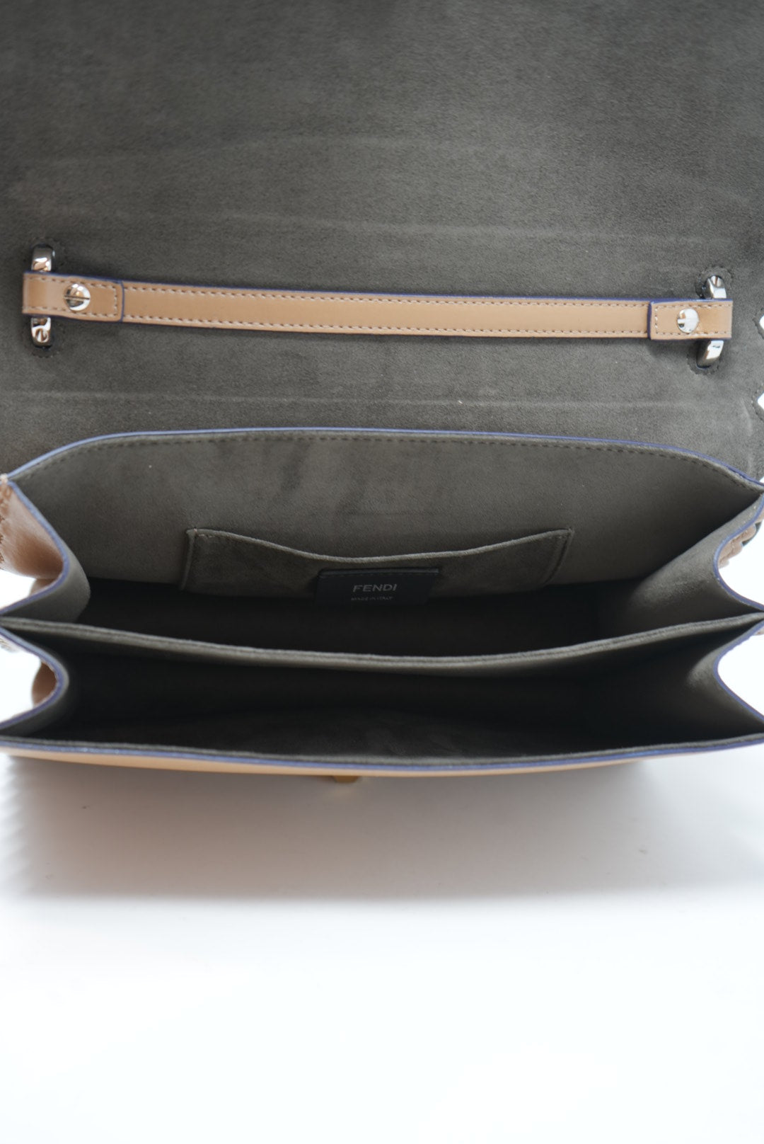 FENDI Kan I Shoulder Bag Beige