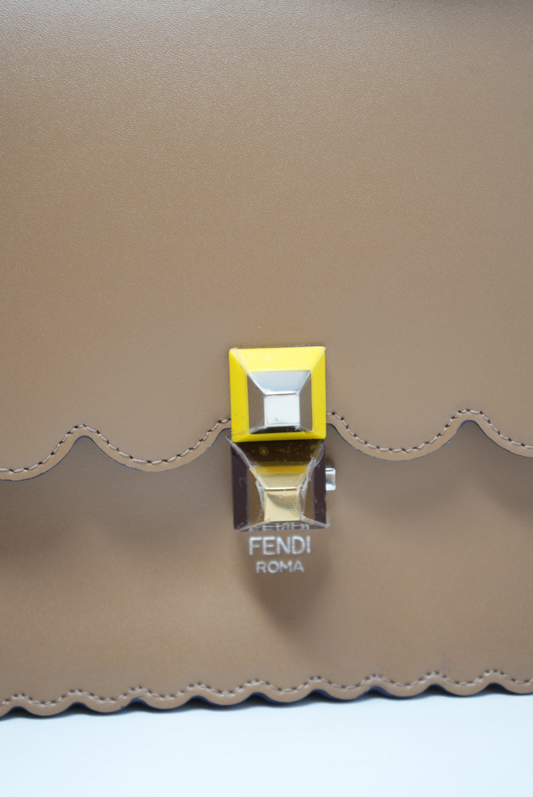 FENDI Kan I Shoulder Bag Beige